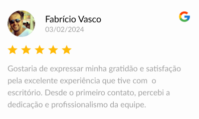 Depoimento, cliente da Bastos Sociedade de Advogados